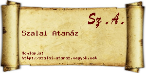 Szalai Atanáz névjegykártya