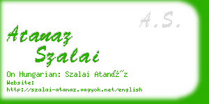 atanaz szalai business card